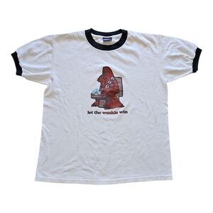 Star Wars Vintage Short Sleeve T-shirt 'Let The Wookie Win' Mens M/L